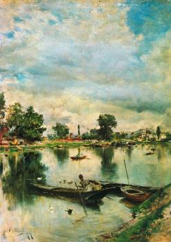 Giovanni Boldini : River Landscape